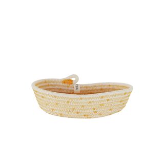  Petite Oval Basket (XXS) - Mustard Polka-Dot (BSK103204PDW-XXS)