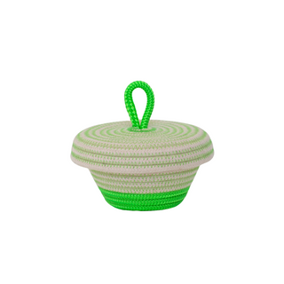 Petite Lidded Basket - Neon Green (BSK118451W-XS)