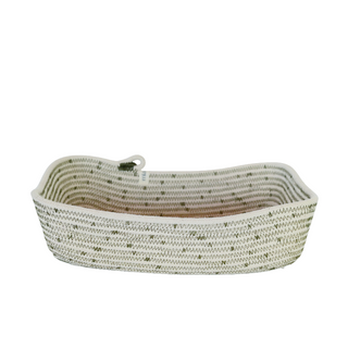 Rectangular Basket (S) - Olive Polka-Dot (BSK124205PDW-S)