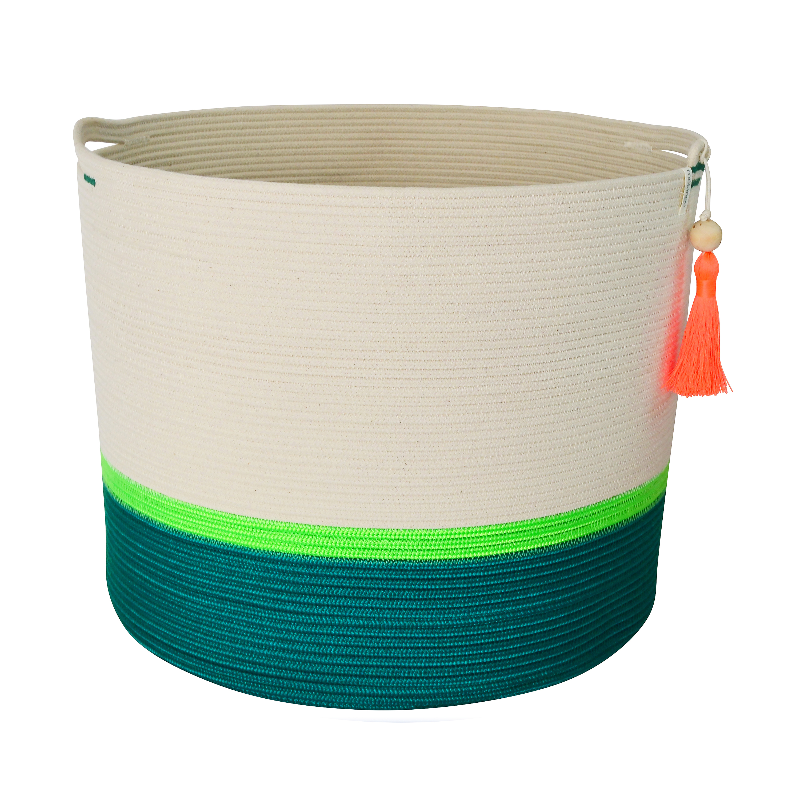 CSS Storage Cylinder Basket - Green & Neon Green (BSK144462452W) Main Image