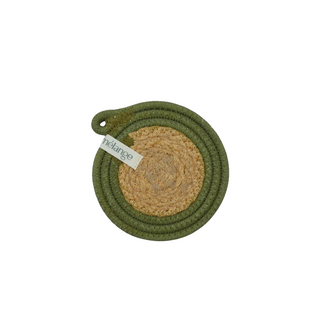 Coaster 4in - Olive Jute Jungle (BSK13096407W-10)