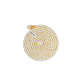 Coaster 12cm - Mustard Polka-Dot (BSK130204PDW-12)