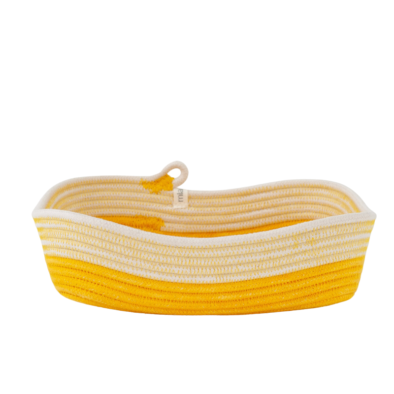 Rectangular Basket (S) - Yellow Fruit Pastilles (BSK124140W-S)