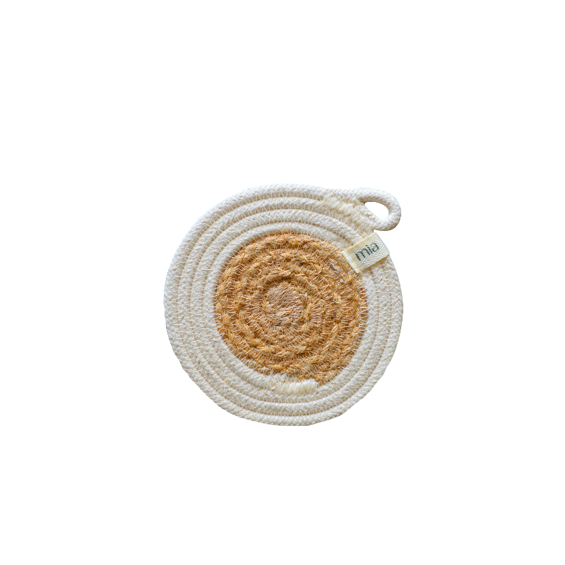 Coaster 4in - Jute Block (BSK13093W-10) Main Image