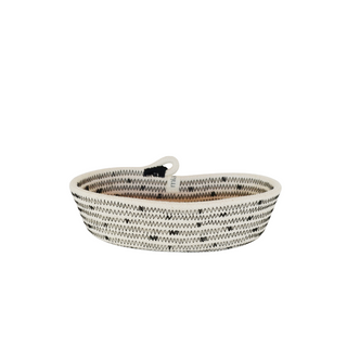 Petite Oval Basket (XXS) - Black Polka-Dot (BSK10311PDW-XXS)