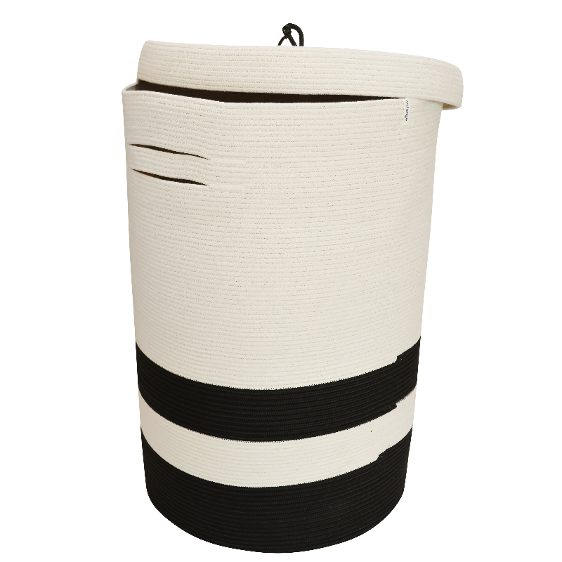 Verona Basket (Lidded Laundry XT) - Black Block (BSK12723PPW-XT) Main Image