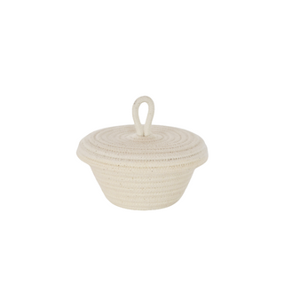 Petite Lidded Basket (XS) - Ivory (BSK11810W-XS)