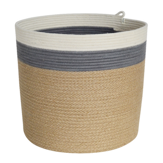 Cylinder Basket - Grey Jute Jungle (BSK1049631W)