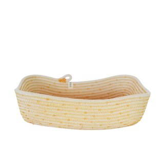 Rectangular Basket (S) - Mustard Polka-Dot (BSK124204PDW-S)