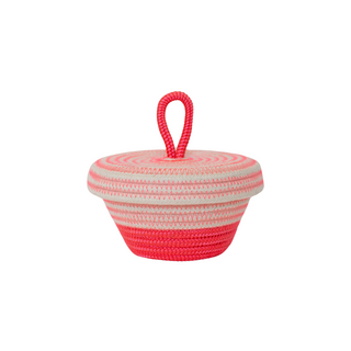 Petite Lidded Basket - Neon Pink (BSK118421W-XS)