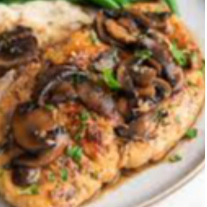 Chicken Marsala with Mashed Potatoes and Green Beans Main Image