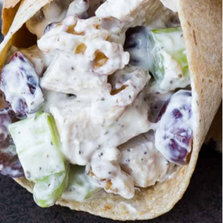 Apple and Grape Chicken Salad Wrap