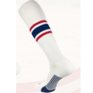 Dugout Series White/Scarlet/Navy Socks
