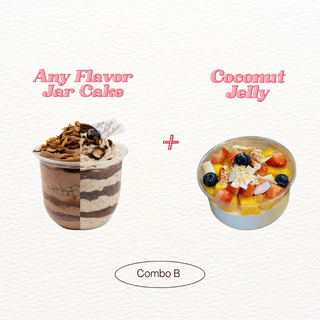 COMBO B - Any Flavour Jar Cake + Coconut Jelly