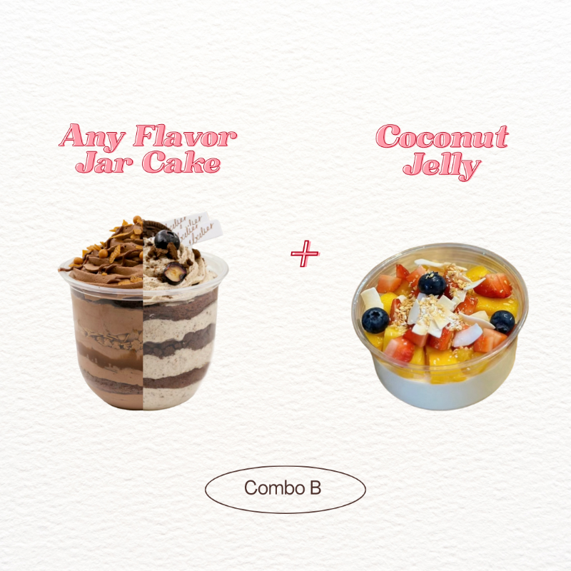 COMBO B - Any Flavour Jar Cake + Coconut Jelly
