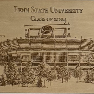 Customize: Beaver Stadium/Old Main/Nittanay Lion (6" by 8")