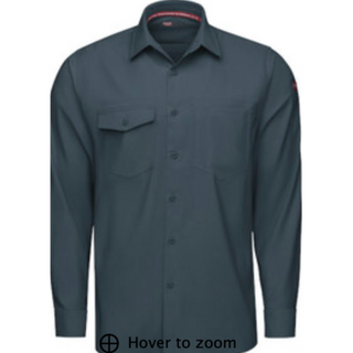 Mens Red Kap Cooling Long Sleeve Work Shirt - TSM4 (Arctic) 