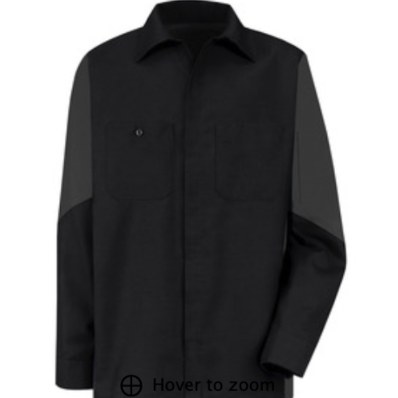 Men's Red Kap Long Sleeve Crew Shirt - SY10 (Charcoal) 