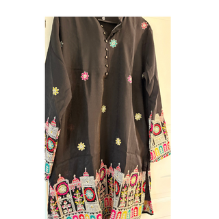 Designer Kurtha with ready made dhoti /pajama (Temple design)