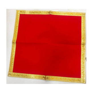 Pooja cloth (in red)