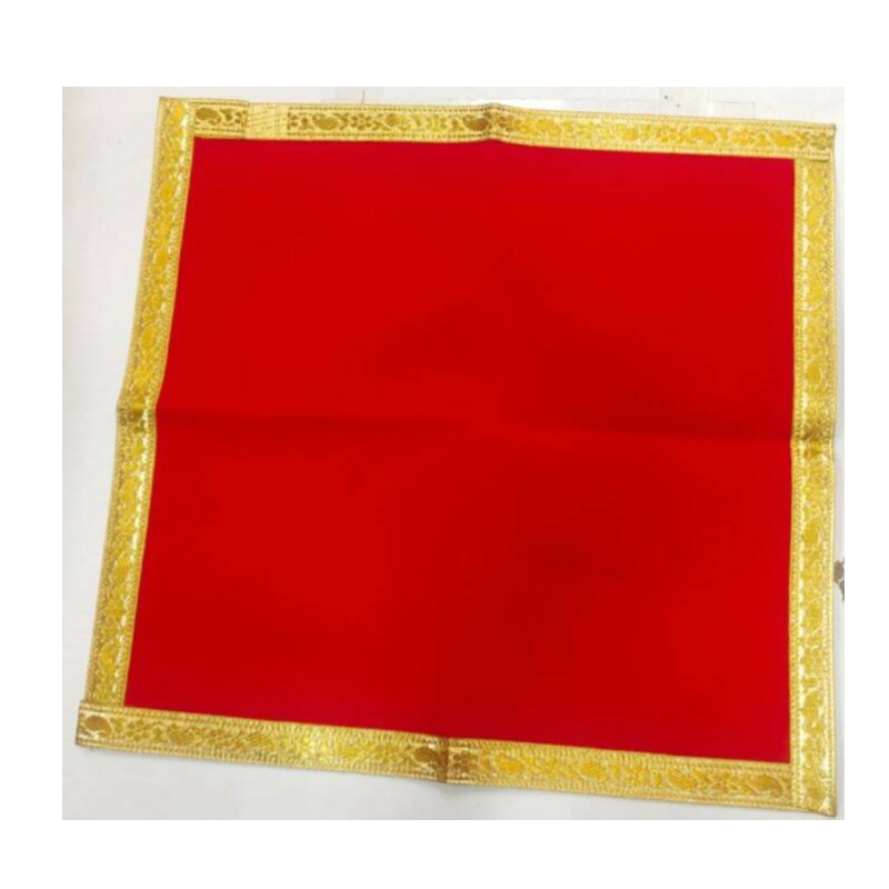 Pooja cloth (in red)