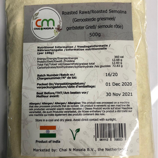 Roasted Rawa/ Semolina whole wheat-medium  coarse 500g