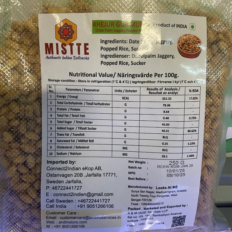 Kajur gur Murki 250g