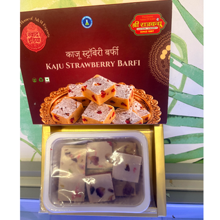 Kaju strawberry burfi Varanasi, UP -210gm 