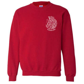 Geography Crewneck - Antique Cherry Red