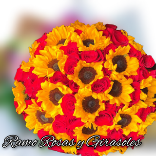 Ramo Girasoles con Rosas 