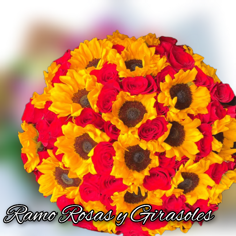 Ramo Girasoles con Rosas  Main Image