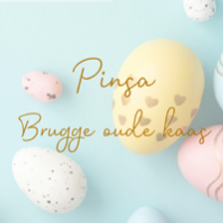 Pinsa met oud Brugge kaas, bospaddenstoelen, bieslook