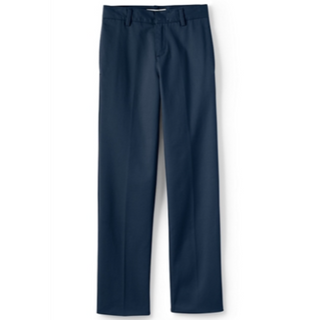 Boys Navy Blue Flat Front Pants
