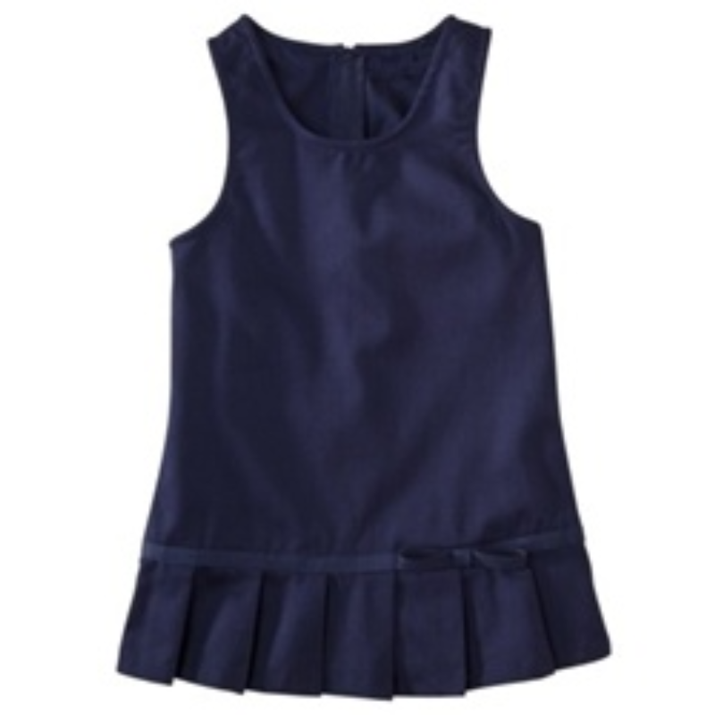 Girls Navy Blue Pleated Hem Jumper Main Image