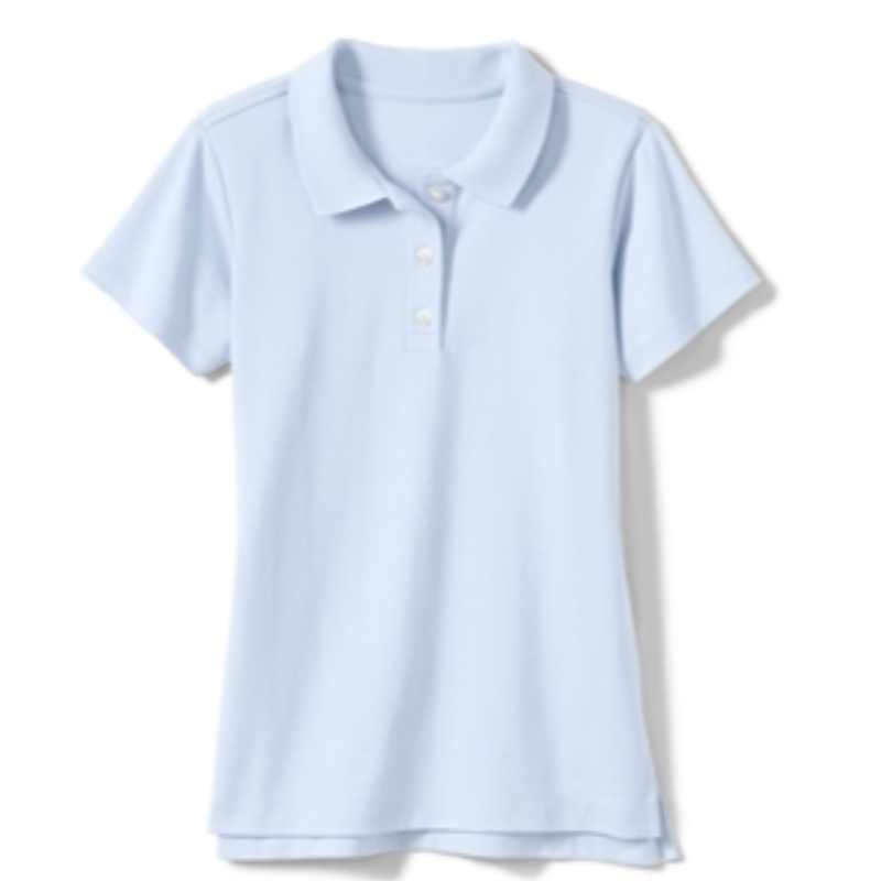 Girls Light Blue Polo Shirt Main Image