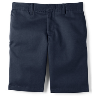 Boys Navy Blue Flat Front Shorts