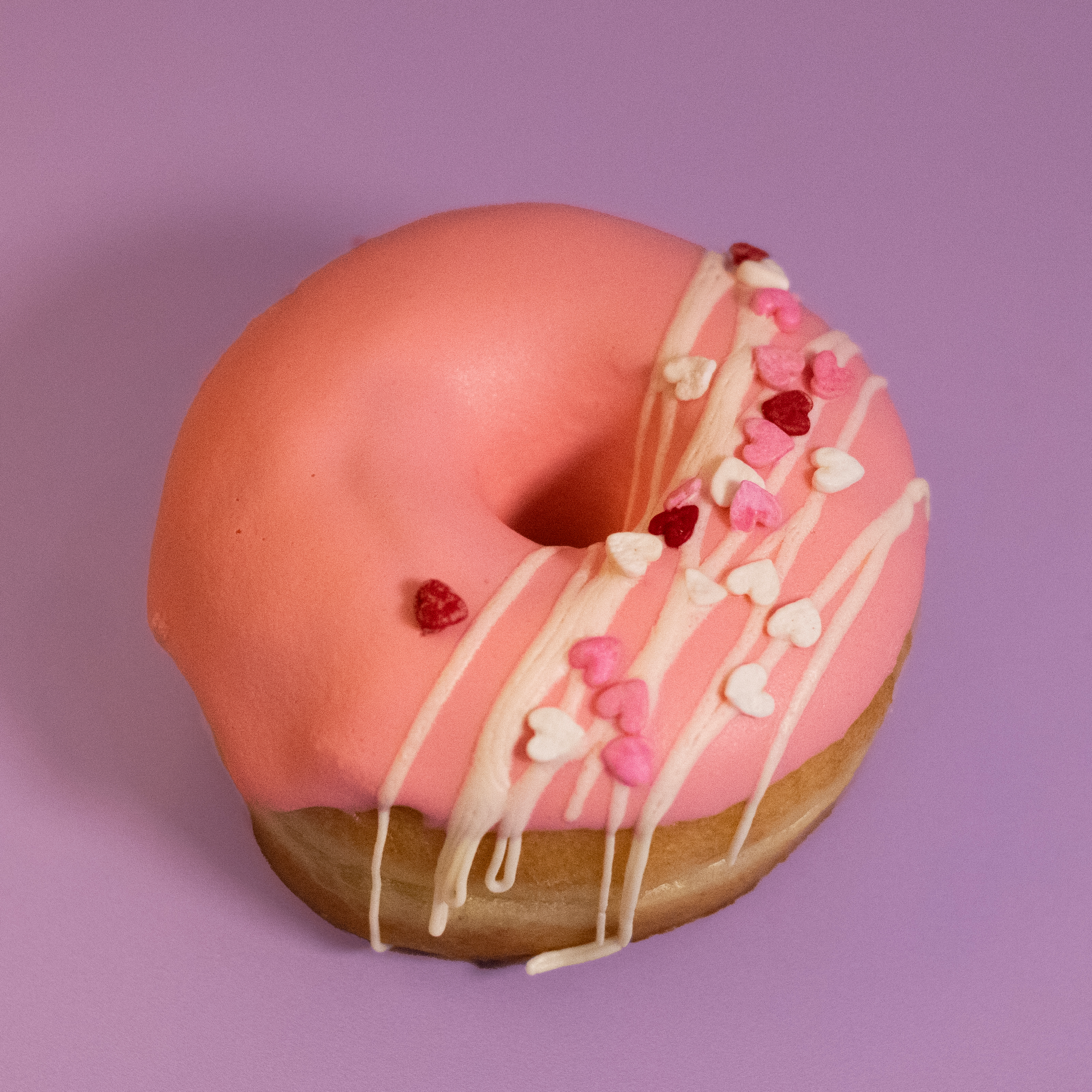 Pink with Drizzle & Hearts