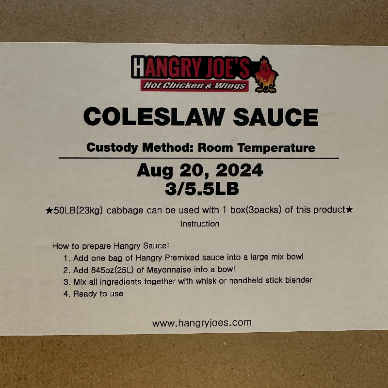 HG09 Coleslaw sauce 3/5.5 LB Main Image