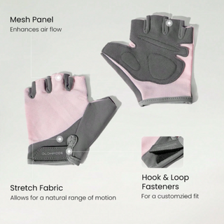 Pink - Stretchy mesh gloves 