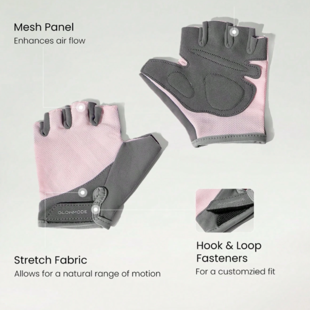 Pink - Stretchy mesh gloves 