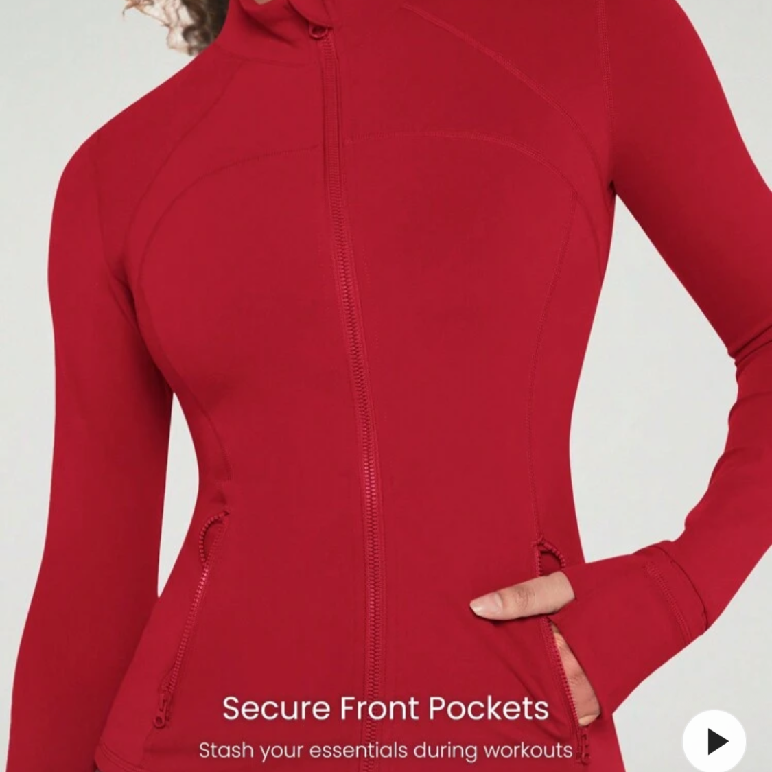 Fiery Red JCam Long Sleeve Slim Fit Jacket