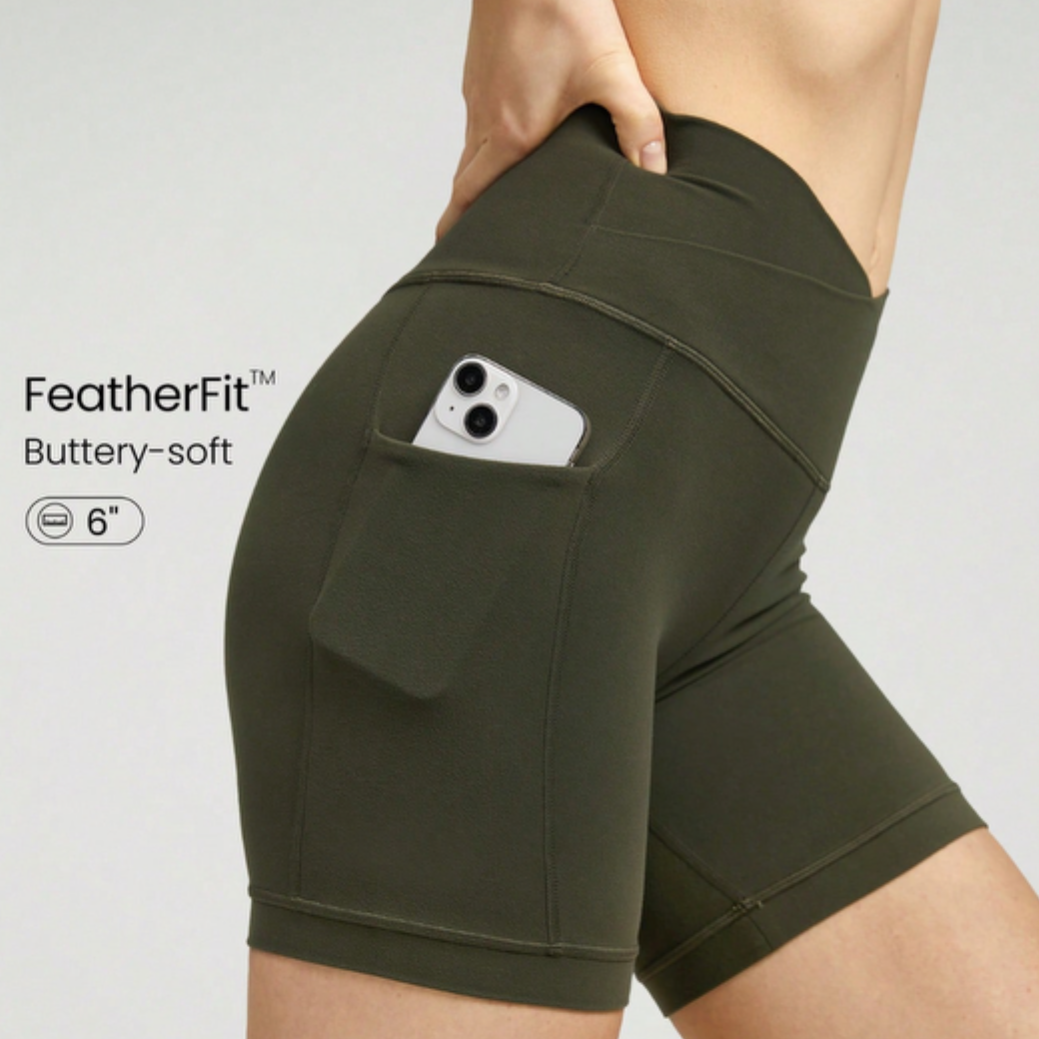 Olive Green- 6" Shorts