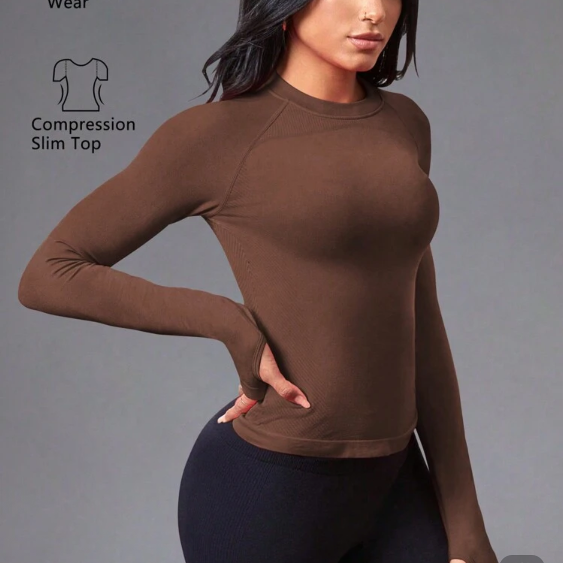 Brown Round Neck JCam Long Sleeve