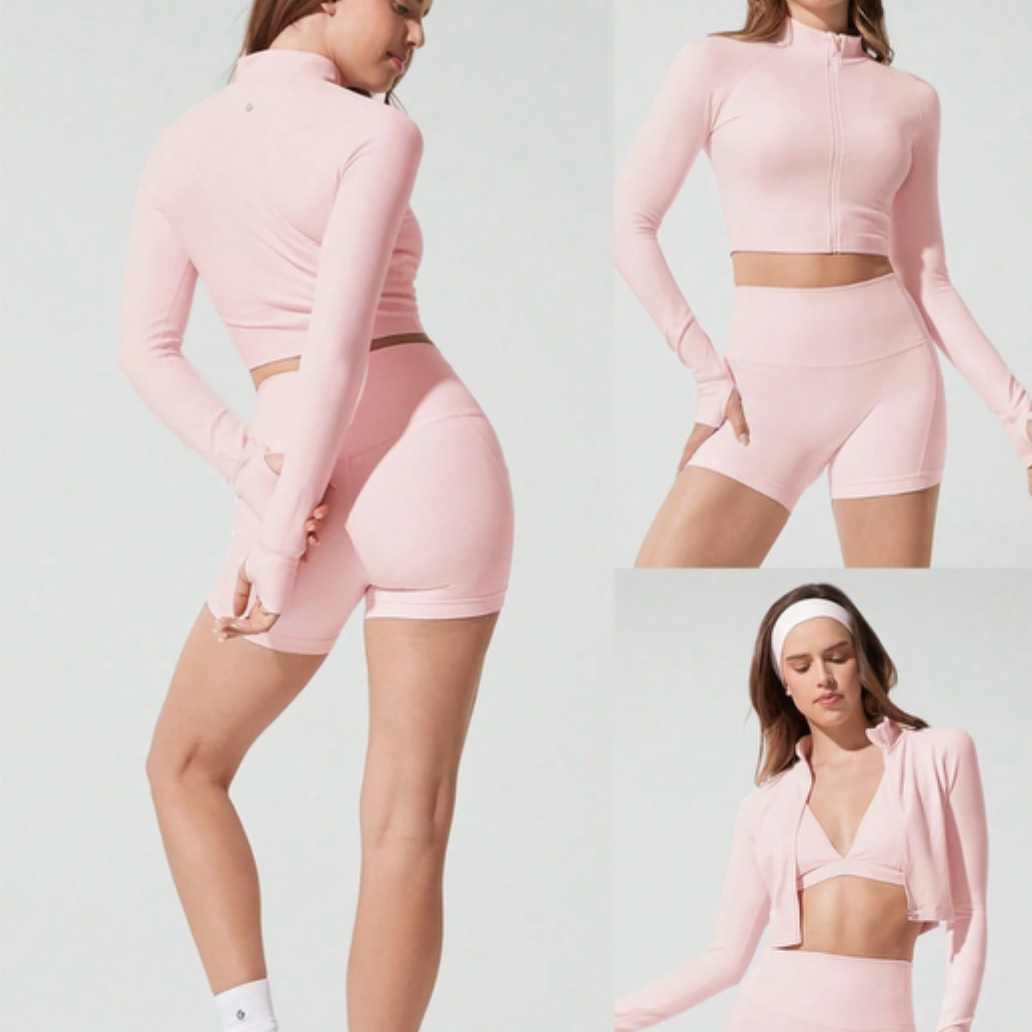 Pink - Crop BBL Jacket