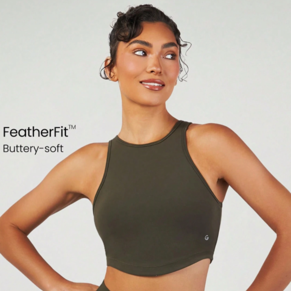 Olive Green- Curve Bra Tank Top