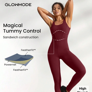 Burgundy Glowmode Bodysuit 