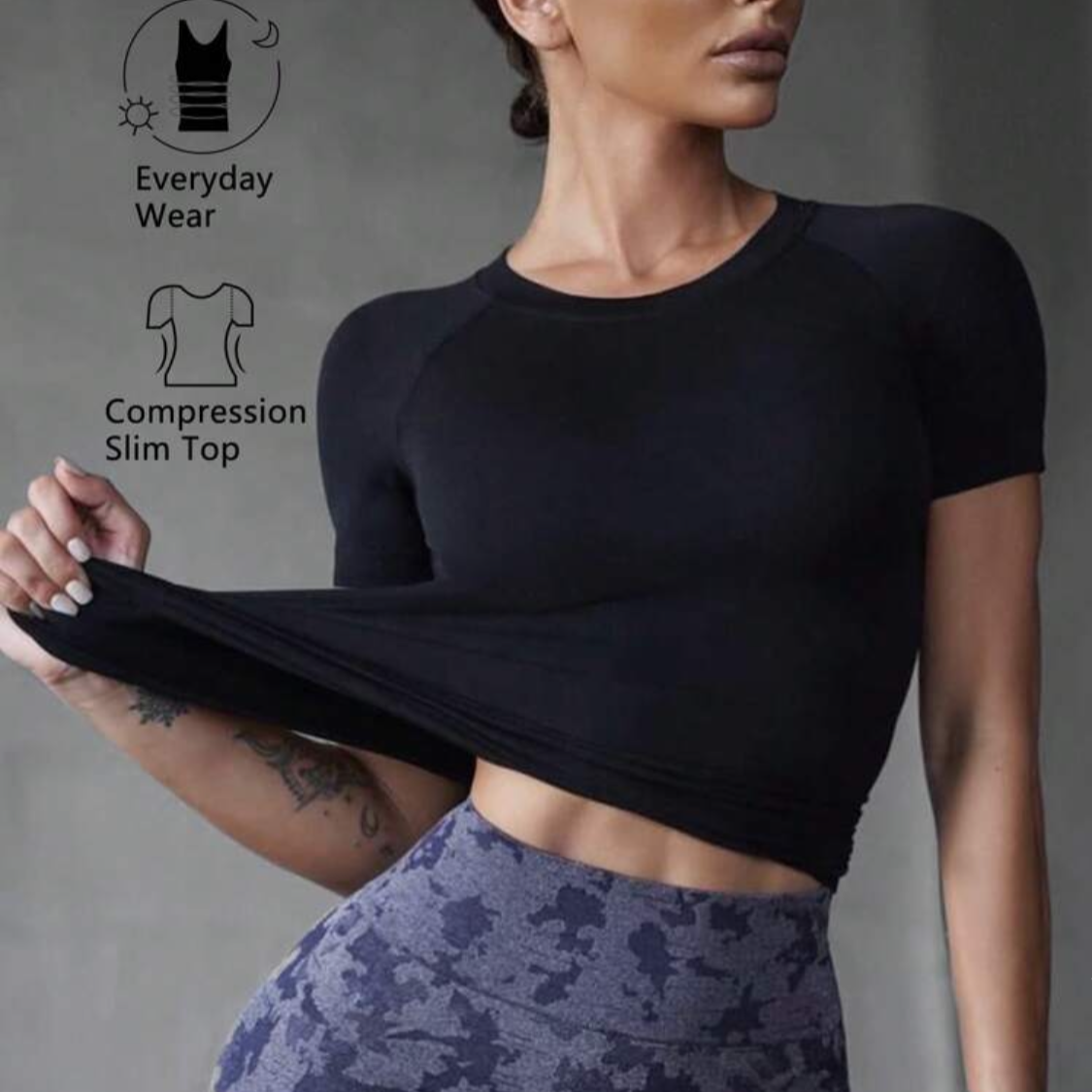 Black Round Neck JCam Tshirt 