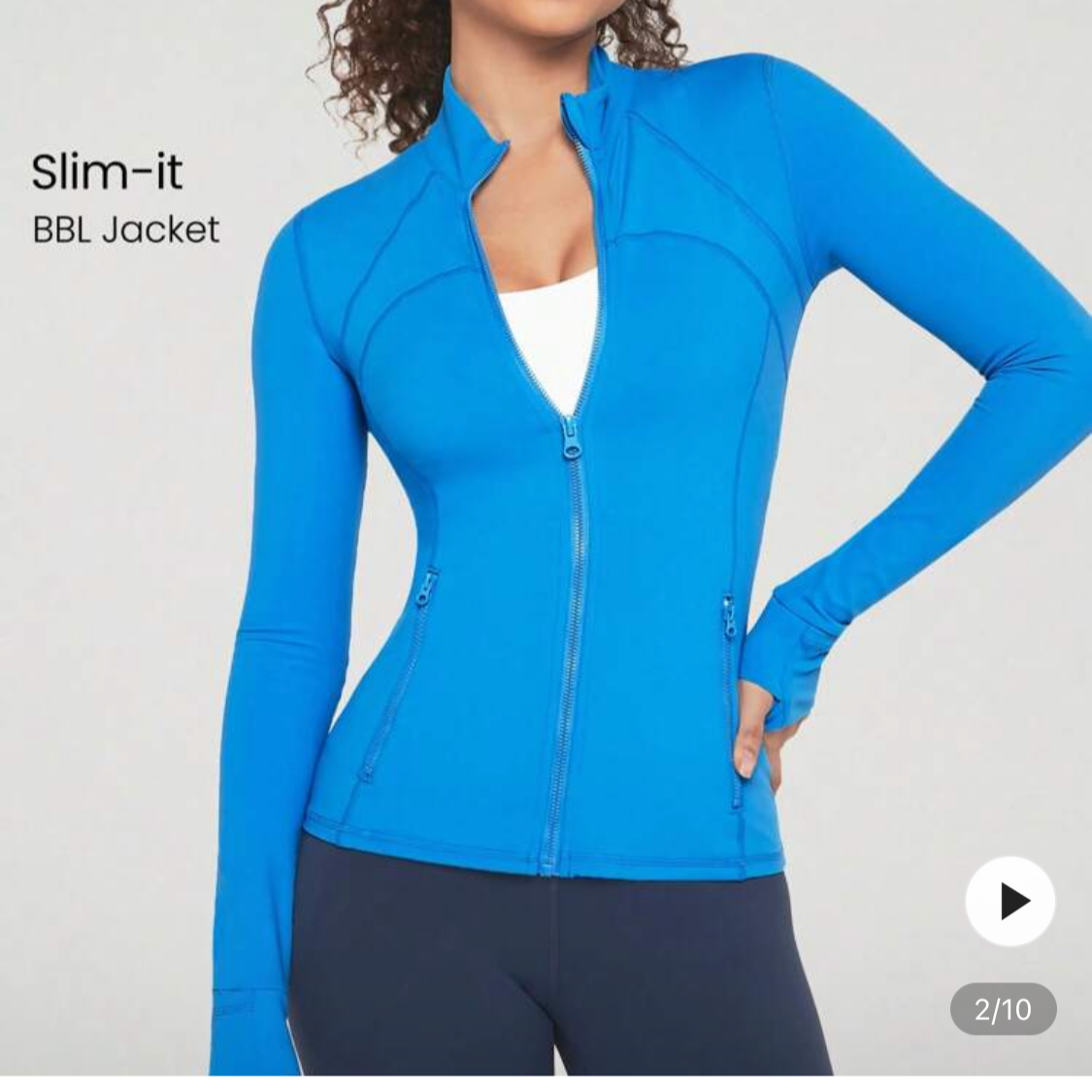 Blue JCam Long Sleeve Slim Fit Jacket