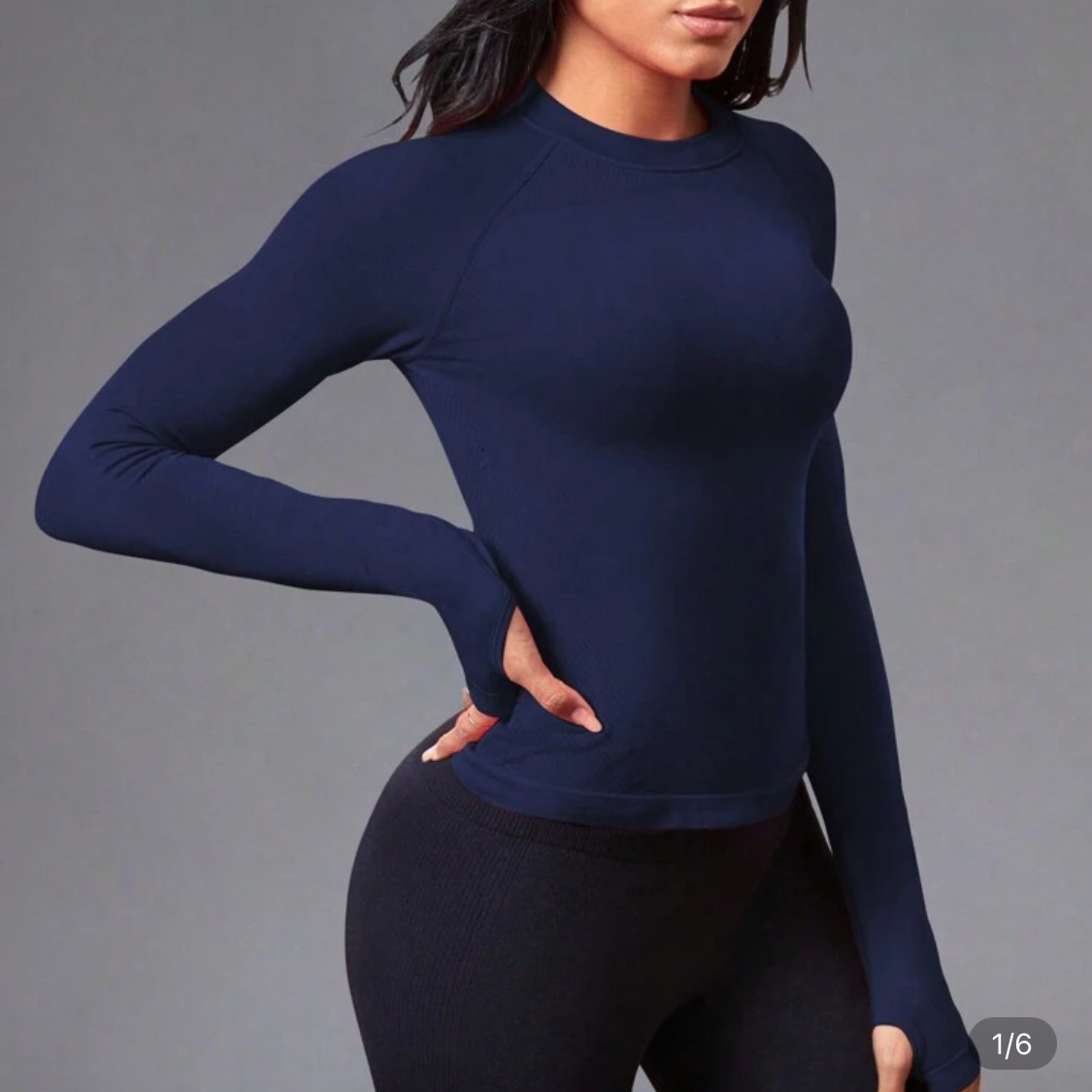 Navy Blue Round Neck JCam Long Sleeve