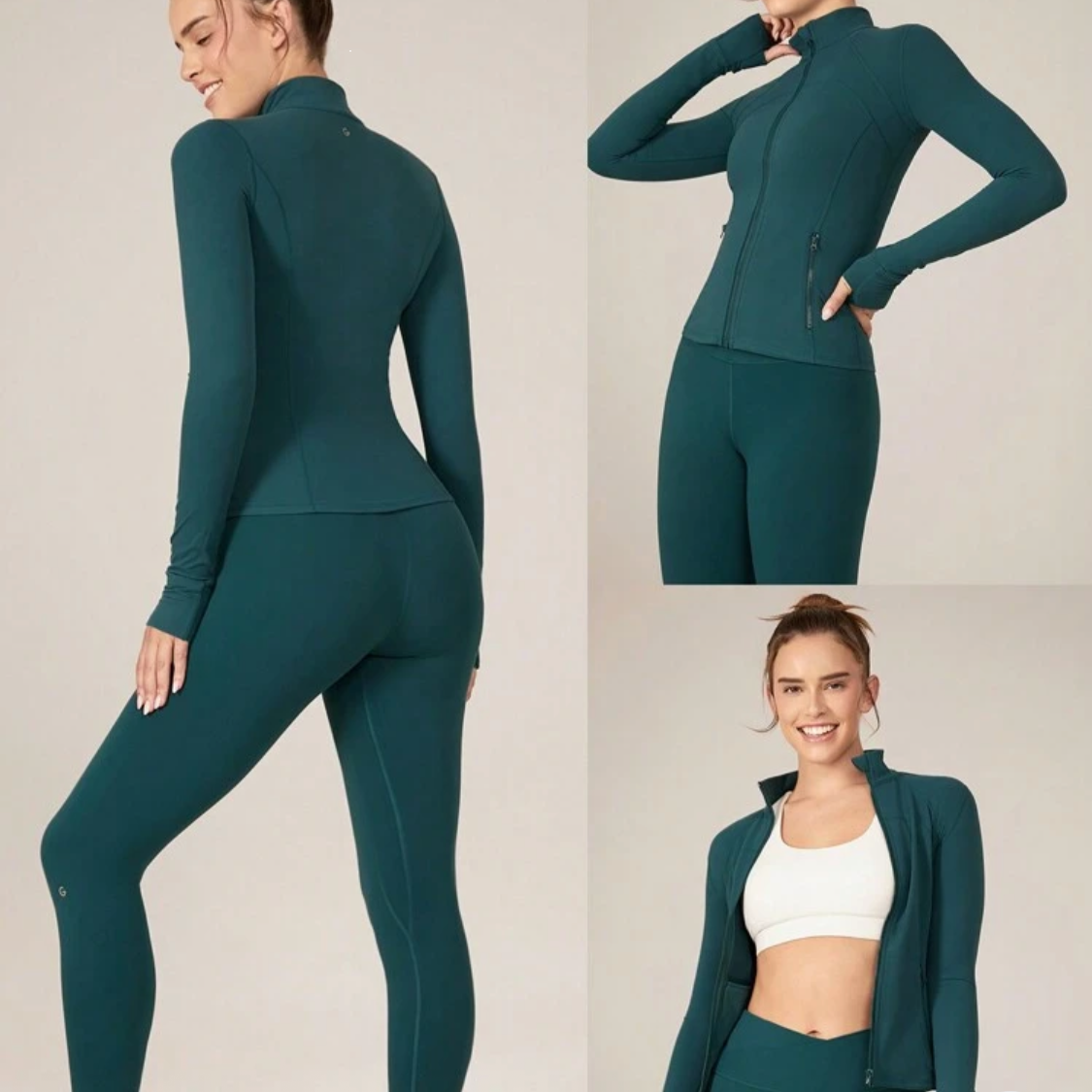 Dark Green JCam Long Sleeve Slim Fit Jacket